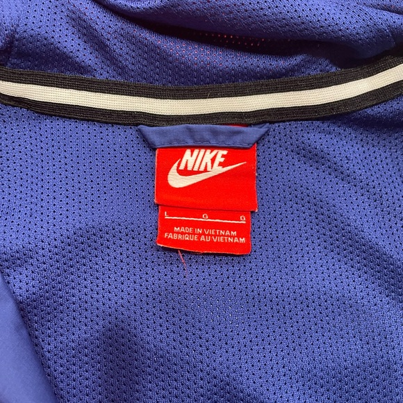 Nike Windbreaker Jacket Mens L Red Blue White ColorBlock WindRunner Lined Vented - Picture 6 of 10